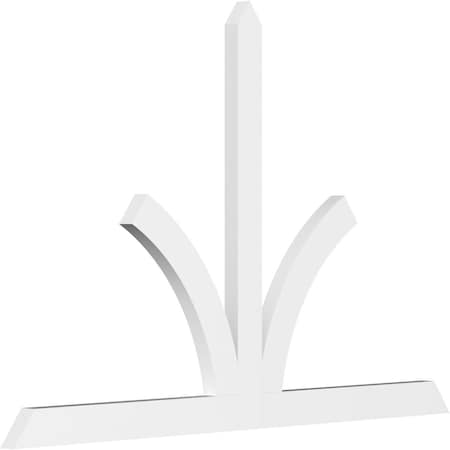 Ekena Millwork Richland Architectural Grade PVC Gable Bracket, 72"W x 48"H x 2"D x 4"F, 16/12 Pitch GBP072X48X0204RIC00